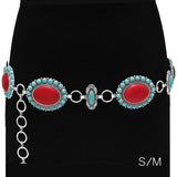 89678, WESTERN OVAL TURQUOISE STONE BELT