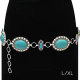 89678, WESTERN OVAL TURQUOISE STONE BELT