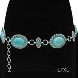 89678, WESTERN OVAL TURQUOISE STONE BELT