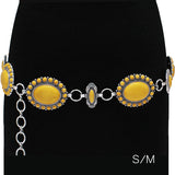 89678, WESTERN OVAL TURQUOISE STONE BELT