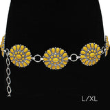 89679, WESTERN CONCHO TURQUOISE STONE BELT