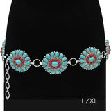 89679, WESTERN CONCHO TURQUOISE STONE BELT