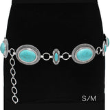 89680, WESTERN OVAL TURQUOISE STONE BELT