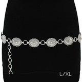 89684, WESTERN ANTIQUE METAL CONCHO BELT