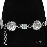 89687, WESTERN CONCHO TURQUOISE STONE BELT