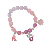 89692, MERMAID CHARM BEADED STRETCH BRACELET