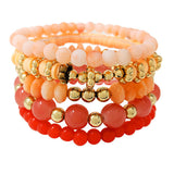 89712, MULTI LAYERED BEADED STRETCH BRACELET