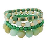 89713, MULTI LAYERED BEADED STRETCH BRACELET