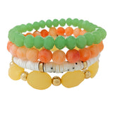 89714, MULTI LAYERED BEADED STRETCH BRACELET