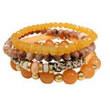 89715, MULTI LAYERED BEADED STRETCH BRACELET