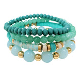 89715, MULTI LAYERED BEADED STRETCH BRACELET