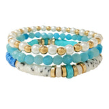 89717, MULTI LAYERED BEADED STRETCH BRACELET