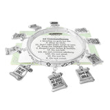 89718, 10 COMMANDMENTS CHARM STRETCH BRACELET