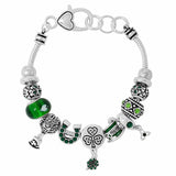 89729, SAINT PATRICK CLOVER CHARM BRACELET
