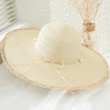 89756, PEARL & STRAW STRING FLOPPY HAT