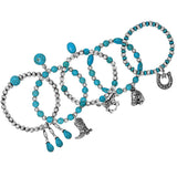 89804, WESTERN CHARM MULTI LAYERED STRETCH BRACELET