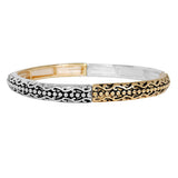 89814, TAILORED FILIGREE METAL STRETCH BRACELET