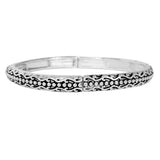 89814, TAILORED FILIGREE METAL STRETCH BRACELET