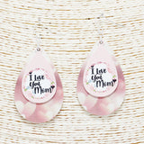 89819, "I LOVE YOU MOM" TEARDROP EARRING