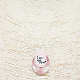 89820, "I LOVE YOU MOM" TEARDROP PENDANT NECKLACE