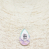 89820, "BEST MOM EVER" TEARDROP PENDANT NECKLACE