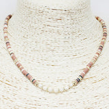 89836, FRESHWATER PEARL & HEISHI BEADS NECKLACE