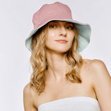 89845, REVERSIBLE TWO TONE WIRED EDGE BUCKET HAT