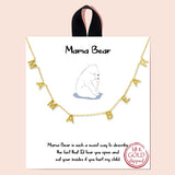 89886, "MAMA BEAR" DAINTY CHARM NECKLACE