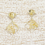 89958, GOLD FLAIRS RESIN ACRYLIC EARRING