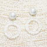 89960, SCRATCHED DETAILED ROUND ACRYLIC EARRING