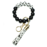 89992, SILICONE BEAD KEYCHAIN WITH TASSEL BRACELET, GAME DAY