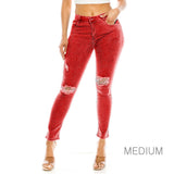 89994, BLING EMBELLISHED DENIM STRETCH SKINNY JEANS