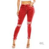 89994, BLING EMBELLISHED DENIM STRETCH SKINNY JEANS
