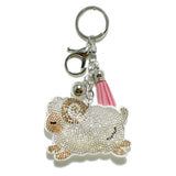 89997, SHEEP CRYSTAL EMBELLISHED KEYCHAIN