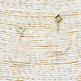 90018, PRESSED PEARLS & PETALS ACRYLIC EARRING