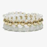 90048, MULTI LAYERED BEADED STRETCH BRACELET
