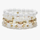 90049, MULTI LAYERED WOODEN BEADED STRETCH BRACELET