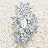 90073, MULTI RHINESTONE EVENING PIN BROOCH