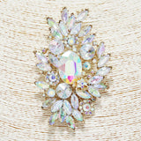 90073, MULTI RHINESTONE EVENING PIN BROOCH