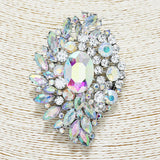 90075, MULTI RHINESTONE EVENING PIN BROOCH