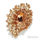 90075, MULTI RHINESTONE EVENING PIN BROOCH