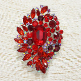 90075, MULTI RHINESTONE EVENING PIN BROOCH