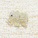90076, ELEPHANT CRYSTAL RHINESTONE PIN BROOCH