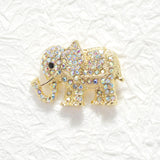 90076, ELEPHANT PAVE RHINESTONE PIN BROOCH