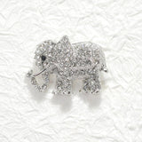 90076, ELEPHANT CRYSTAL RHINESTONE PIN BROOCH