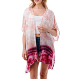 90128, TIE DYE PRINT KIMONO
