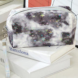 90135, GLITTER STAR & TIE DYE COSMETIC POUCH BAG