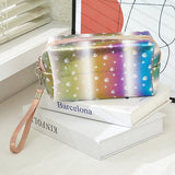 90136, MULTI SHINY TIE DYE COSMETIC POUCH BAG