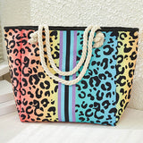 90137, LEOPARD MULTI TIE DYE TOTE BAG