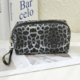 90138, LEOPARD PRINT COSMETIC POUCH BAG